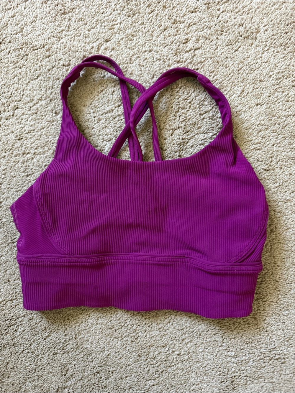 Women’s size 6, Lululemon Ribbed Purple Size 6 Longline Energy Bra